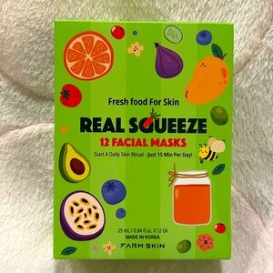 FARM SKIN Fresh Food for Skin - Real Squeeze Facial Masks (12 Sheets)